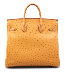 A 32CM COGNAC OSTRICH HAC BIRKIN BAG 2 A 32CM COGNAC OSTRICH HAC BIRKIN BAG - Image 2
