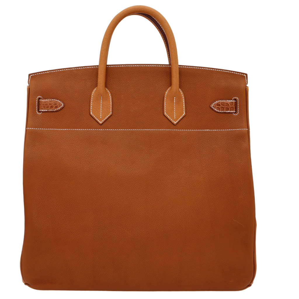 Hermès 40cm HAC Patchwork Barenia/Vache/Butler/ Natural Sable/Alligator Electrum Hardware 3 Hermès 40cm HAC Patchwork Barenia/Vache/Butler/ Natural Sable/Alligator Electrum Hardware - Image 3