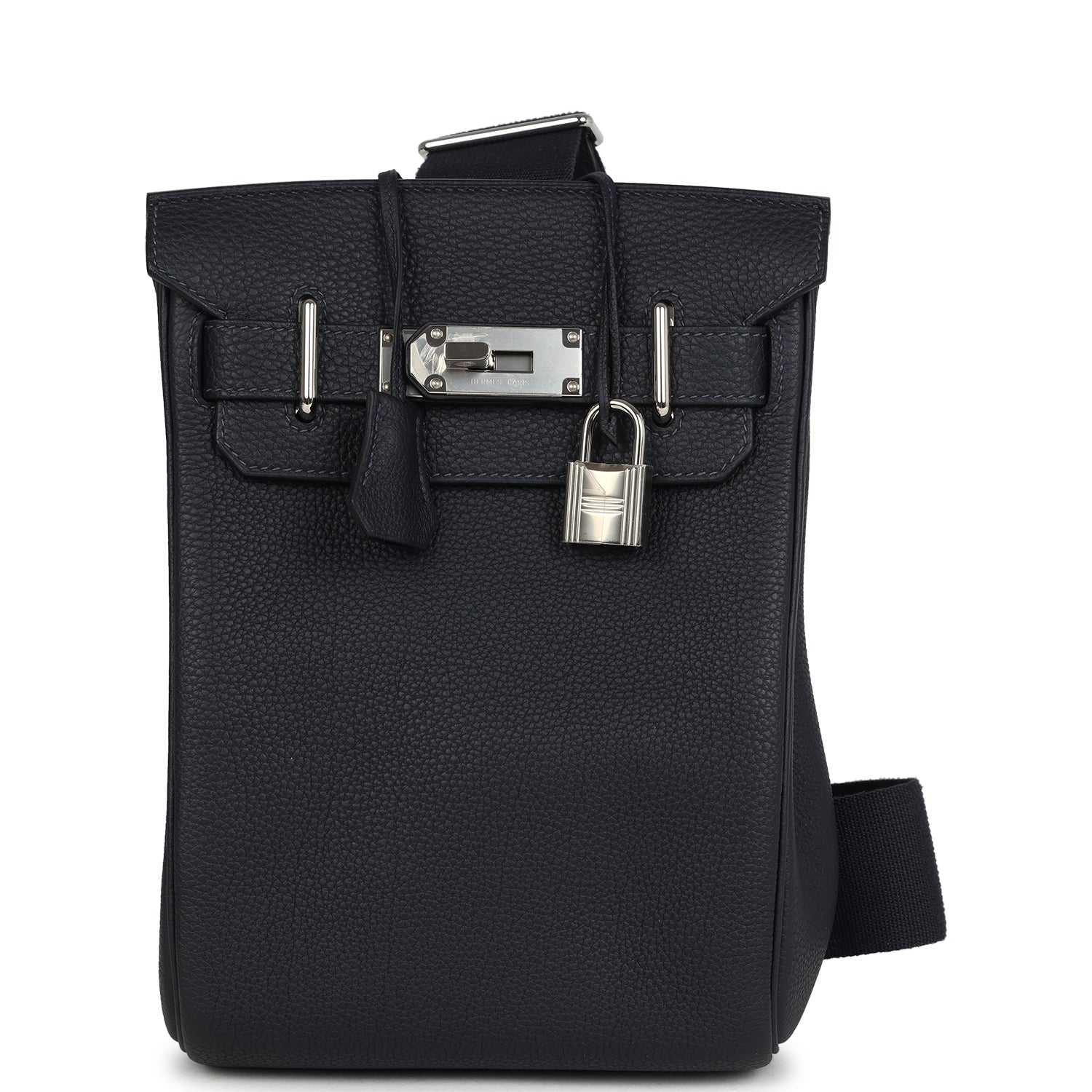 Hermès HAC A Dos PM Backpack Caban Togo Palladium Hardware 1 Hermès HAC A Dos PM Backpack Caban Togo Palladium Hardware