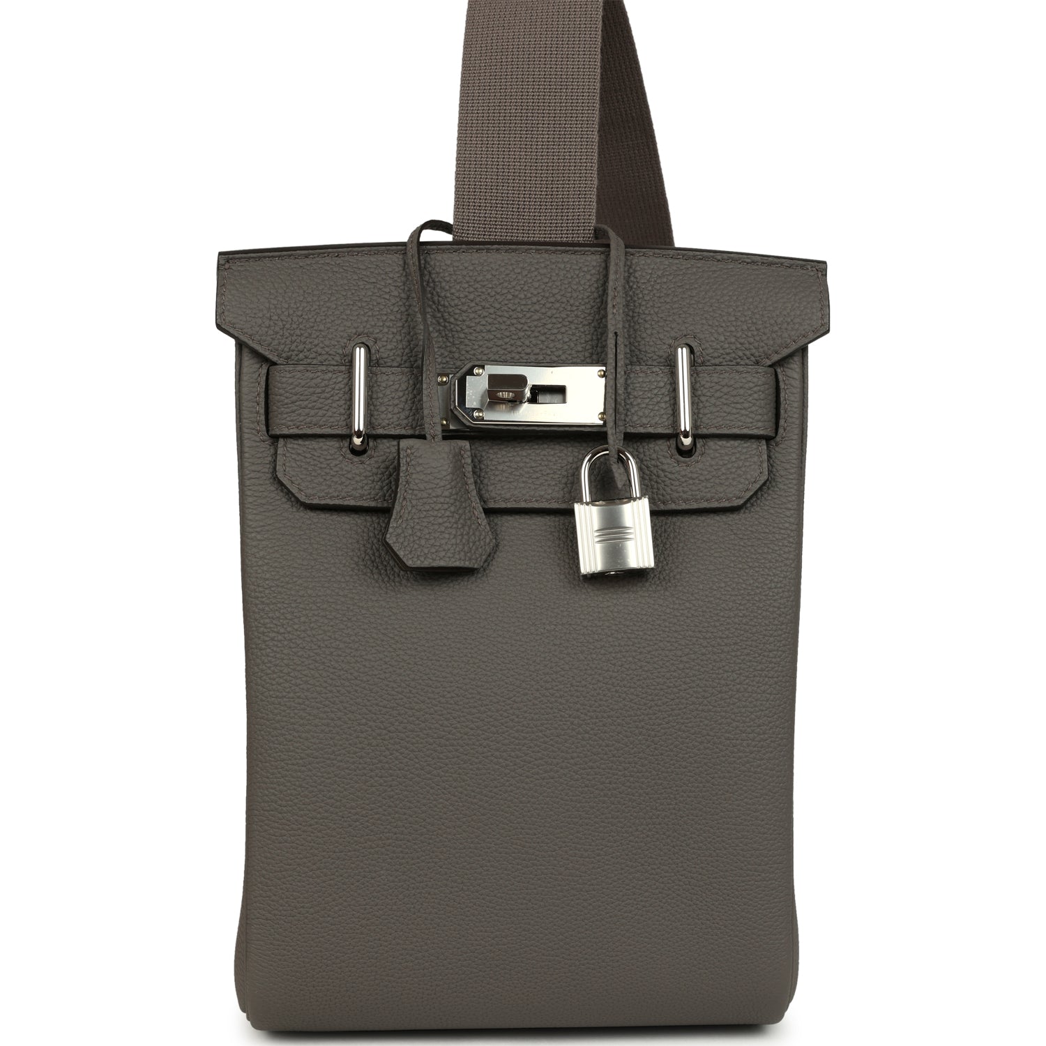 Hermès HAC A Dos PM Backpack Etain Togo Palladium Hardware 1 Hermès HAC A Dos PM Backpack Etain Togo Palladium Hardware