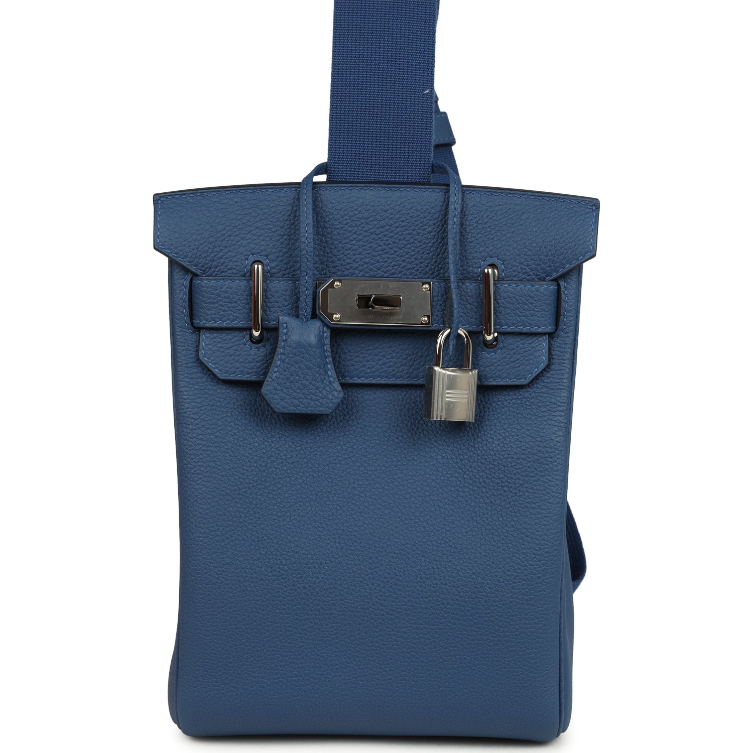 Hermès HAC A Dos PM Backpack Blue Tie Togo Palladium Hardware 1 Hermès HAC A Dos PM Backpack Blue Tie Togo Palladium Hardware