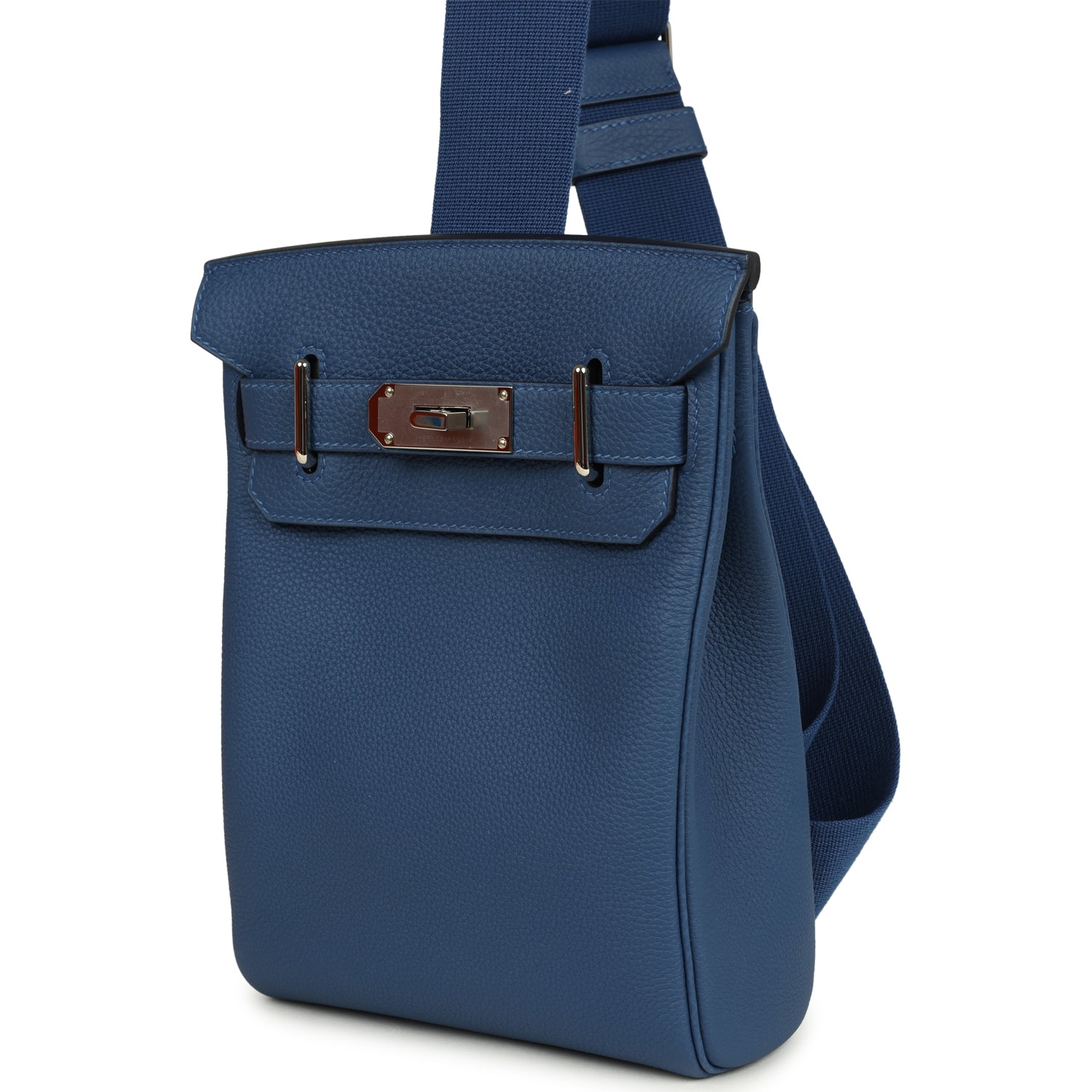 Hermès HAC A Dos PM Backpack Blue Tie Togo Palladium Hardware 3 Hermès HAC A Dos PM Backpack Blue Tie Togo Palladium Hardware - Image 3