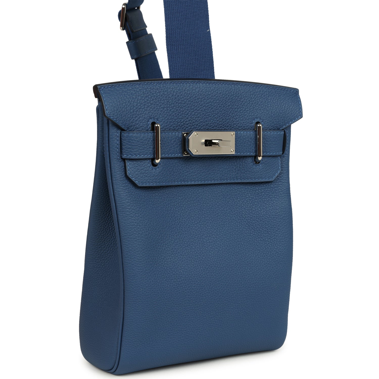 Hermès HAC A Dos PM Backpack Blue Tie Togo Palladium Hardware 4 Hermès HAC A Dos PM Backpack Blue Tie Togo Palladium Hardware - Image 4