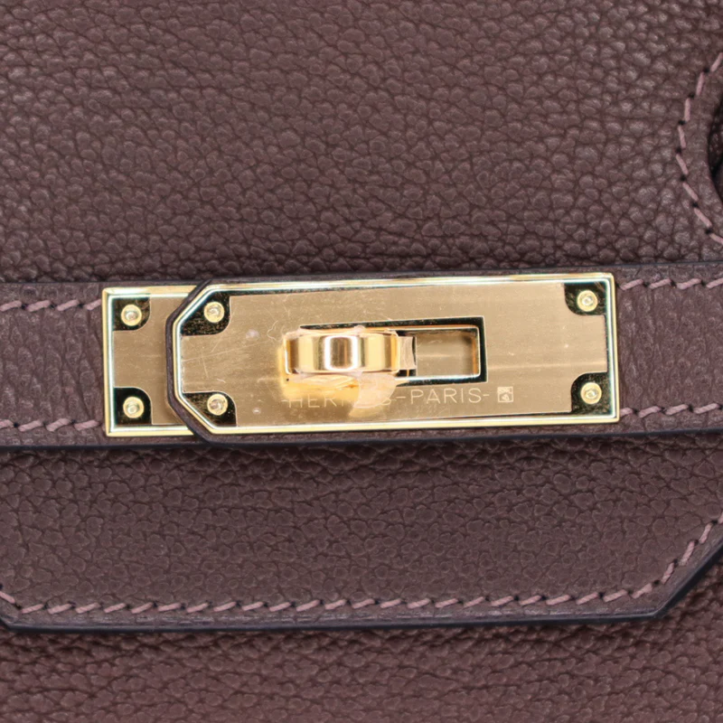 Hermès 35cm Birkin Ebene Barenia Faubourg Leather Gold Hardware 4 Hermès 35cm Birkin Ebene Barenia Faubourg Leather Gold Hardware - Image 4