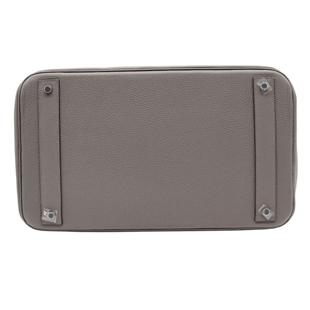 Hermès 40cm HAC Gris Meyer Togo Leather Palladium Hardware 4 Hermès 40cm HAC Gris Meyer Togo Leather Palladium Hardware - Image 4