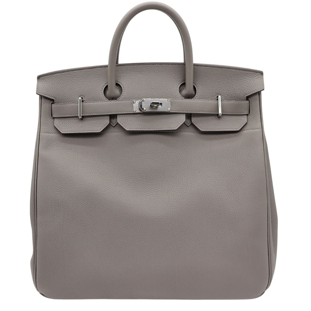 Hermès 40cm HAC Gris Meyer Togo Leather Palladium Hardware 1 Hermès 40cm HAC Gris Meyer Togo Leather Palladium Hardware