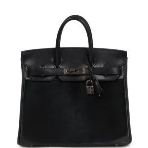 Hermès Birkin 28 HAC Black Evercalf and Troika Palladium Hardware