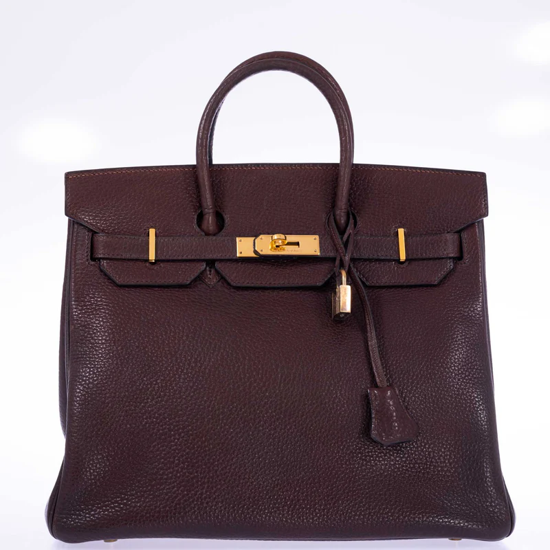 Hermès Birkin 32 HAC Ebene Ardenne Gold Hardware 3 Hermès Birkin 32 HAC Ebene Ardenne Gold Hardware - Image 3