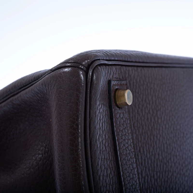 Hermès Birkin 32 HAC Ebene Ardenne Gold Hardware 4 Hermès Birkin 32 HAC Ebene Ardenne Gold Hardware - Image 4