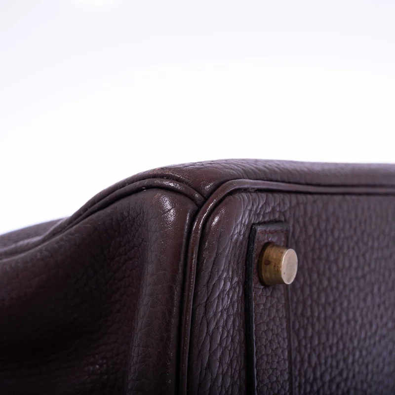 Hermès Birkin 32 HAC Ebene Ardenne Gold Hardware 5 Hermès Birkin 32 HAC Ebene Ardenne Gold Hardware - Image 5