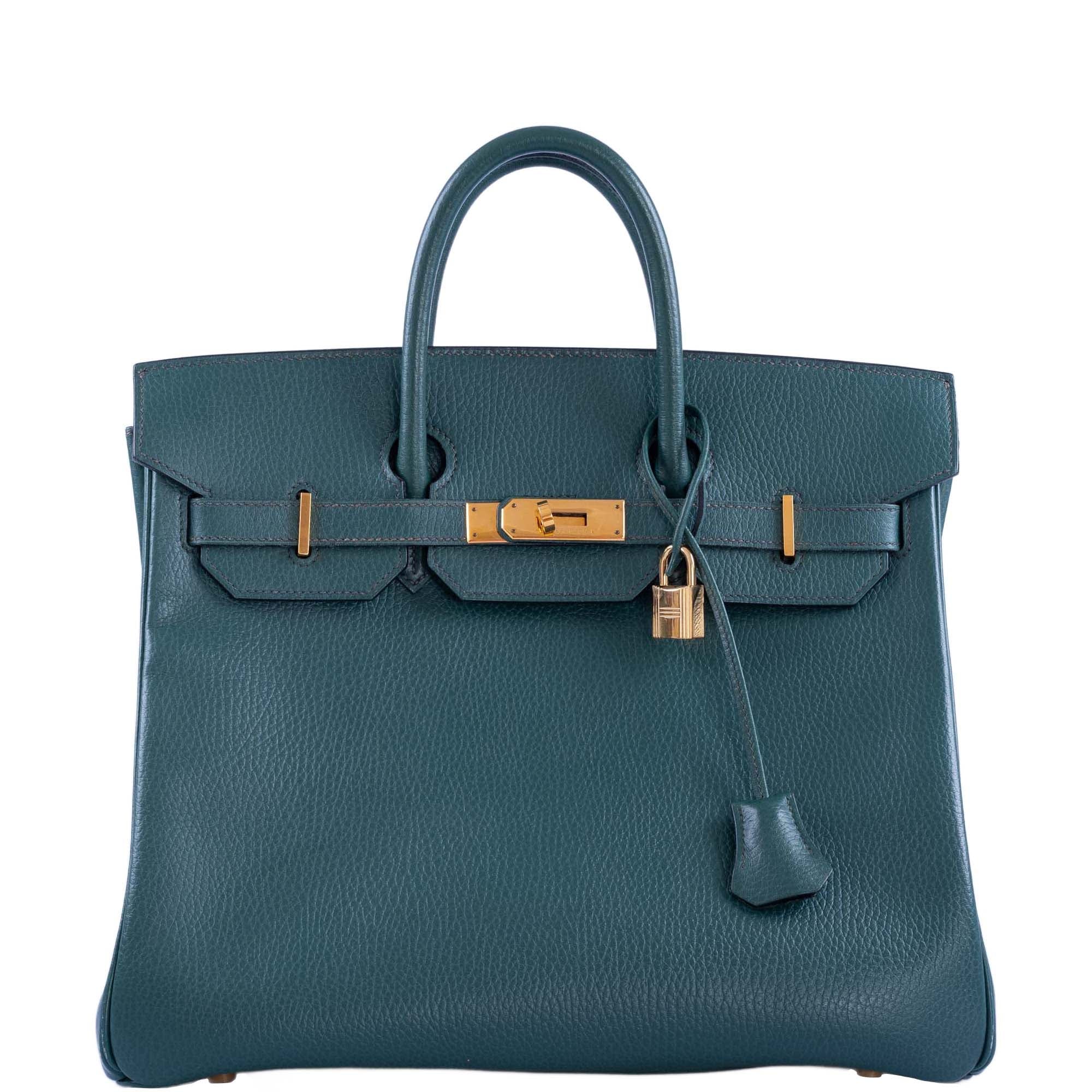 Hermès Birkin 32 HAC Vert Fonce Ardenne Leather Gold Hardware 1 Hermès Birkin 32 HAC Vert Fonce Ardenne Leather Gold Hardware