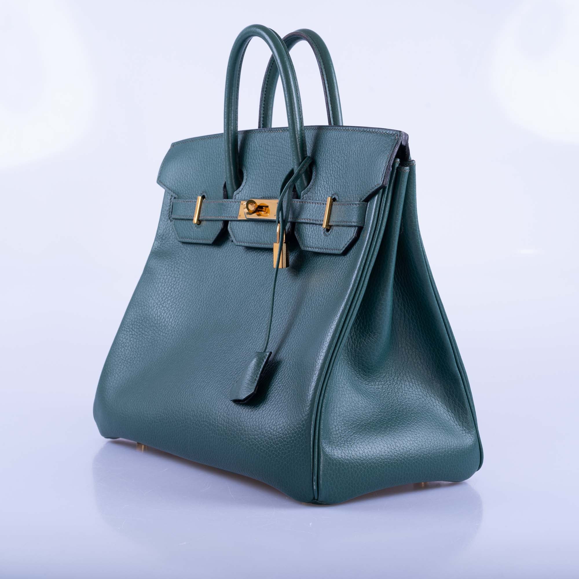 Hermès Birkin 32 HAC Vert Fonce Ardenne Leather Gold Hardware 3 Hermès Birkin 32 HAC Vert Fonce Ardenne Leather Gold Hardware - Image 3