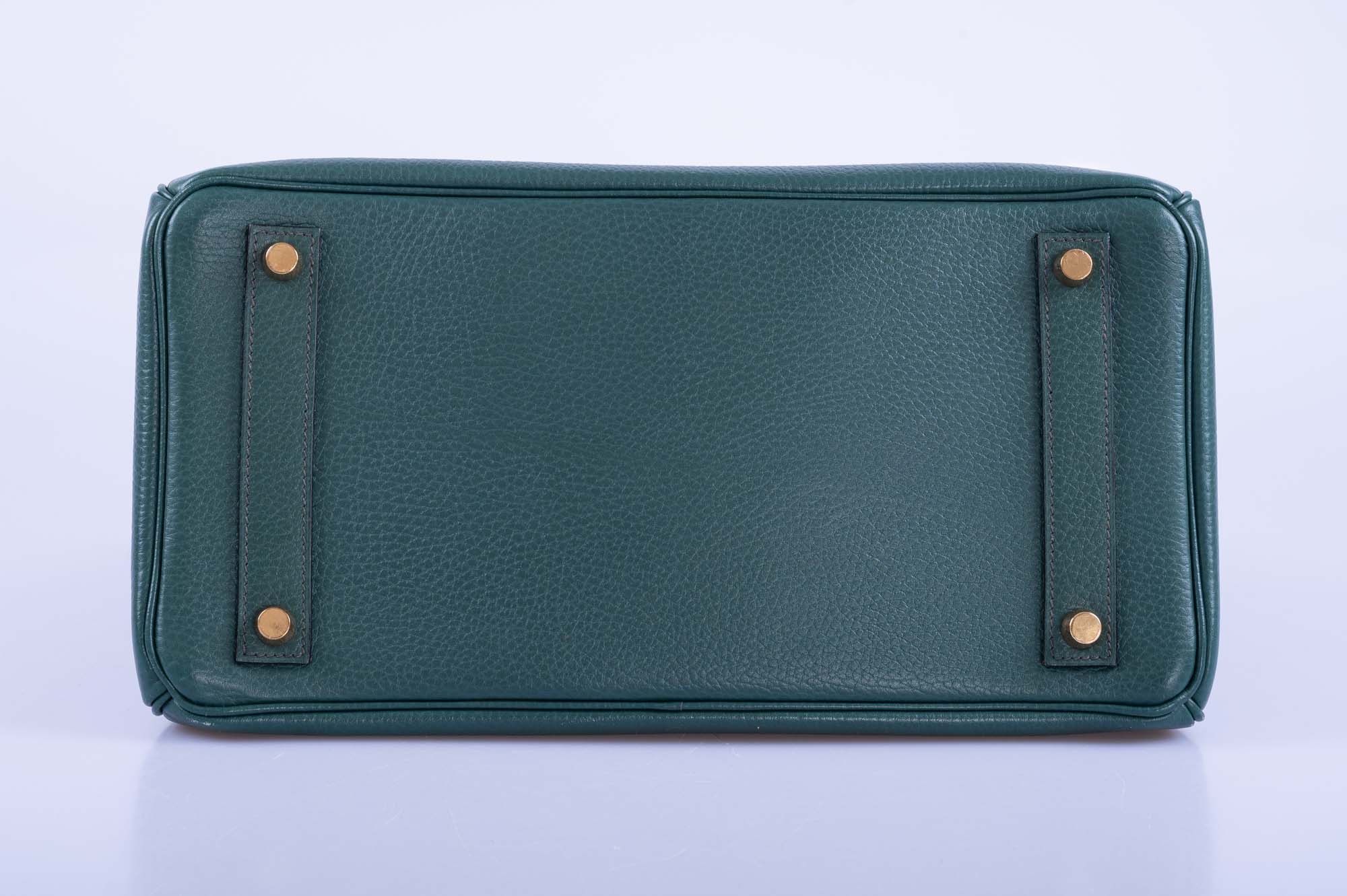 Hermès Birkin 32 HAC Vert Fonce Ardenne Leather Gold Hardware 5 Hermès Birkin 32 HAC Vert Fonce Ardenne Leather Gold Hardware - Image 5