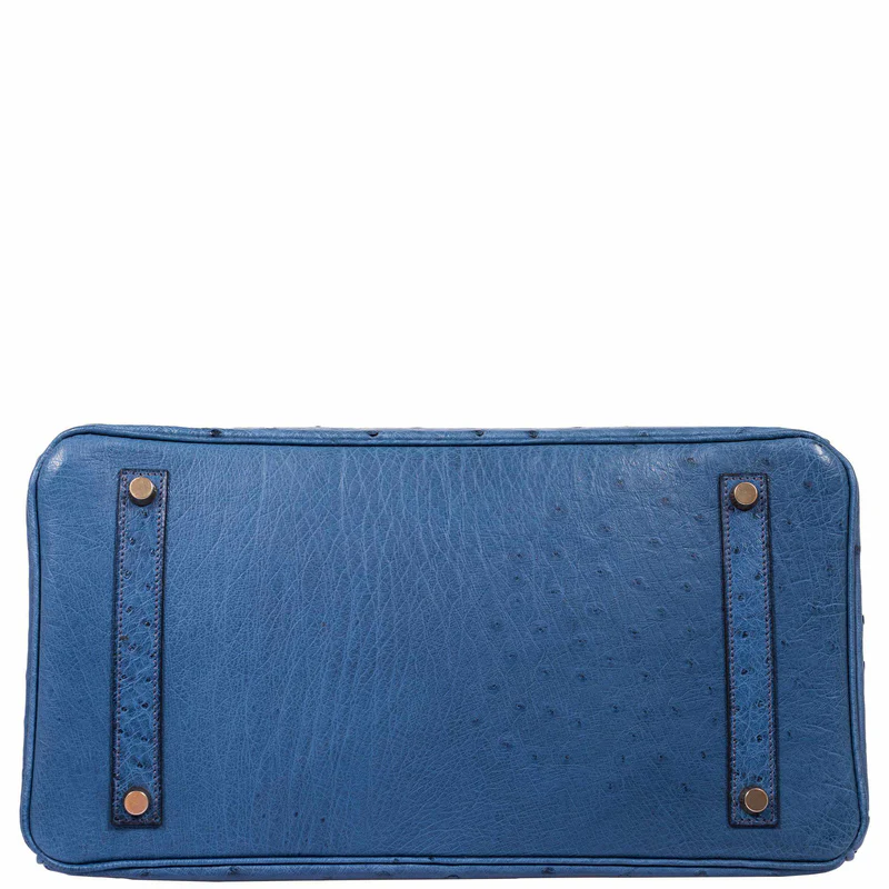 Hermès Birkin 35 Blue Roi Ostrich Gold Hardware 4 Hermès Birkin 35 Blue Roi Ostrich Gold Hardware - Image 4
