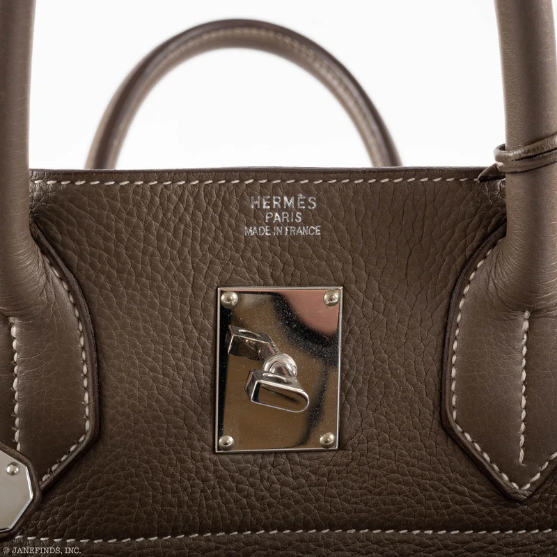 Hermès Birkin 40 HAC Etoupe Clemence Palladium Hardware 5 Hermès Birkin 40 HAC Etoupe Clemence Palladium Hardware - Image 5