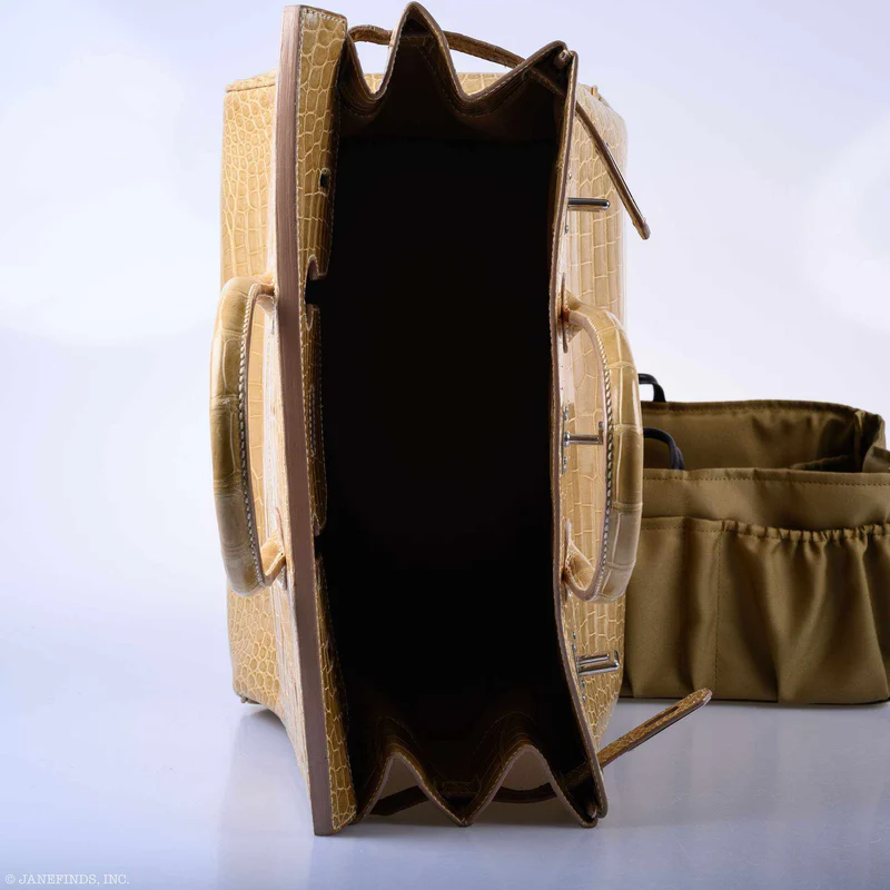 Hermès Birkin 40 HAC Poussiere Porosus Crocodile Palladium Hardware - 2006 4 Hermès Birkin 40 HAC Poussiere Porosus Crocodile Palladium Hardware - 2006 - Image 4