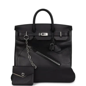 Hermès Birkin 40 HAC Rock Black Evergrain Palladium Hardware