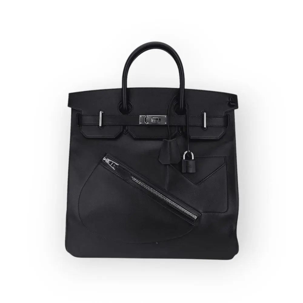 Hermes Birkin 40 Hac Veau Volupto Leather “Rock” With Palladium Hardware 1 Hermes Birkin 40 Hac Veau Volupto Leather “Rock” With Palladium Hardware