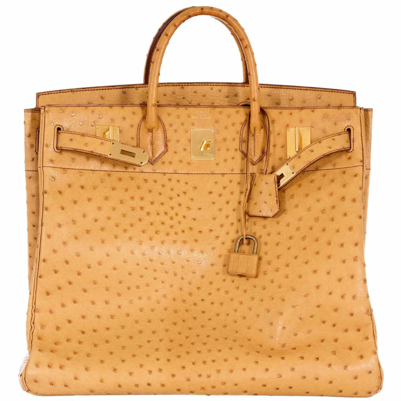 Hermès Birkin 45 HAC Gold Ostrich Gold Hardware 2 Hermès Birkin 45 HAC Gold Ostrich Gold Hardware - Image 2