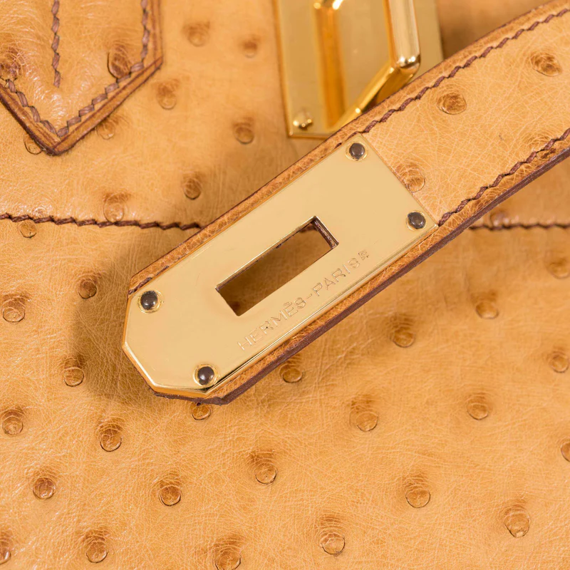 Hermès Birkin 45 HAC Gold Ostrich Gold Hardware 4 Hermès Birkin 45 HAC Gold Ostrich Gold Hardware - Image 4