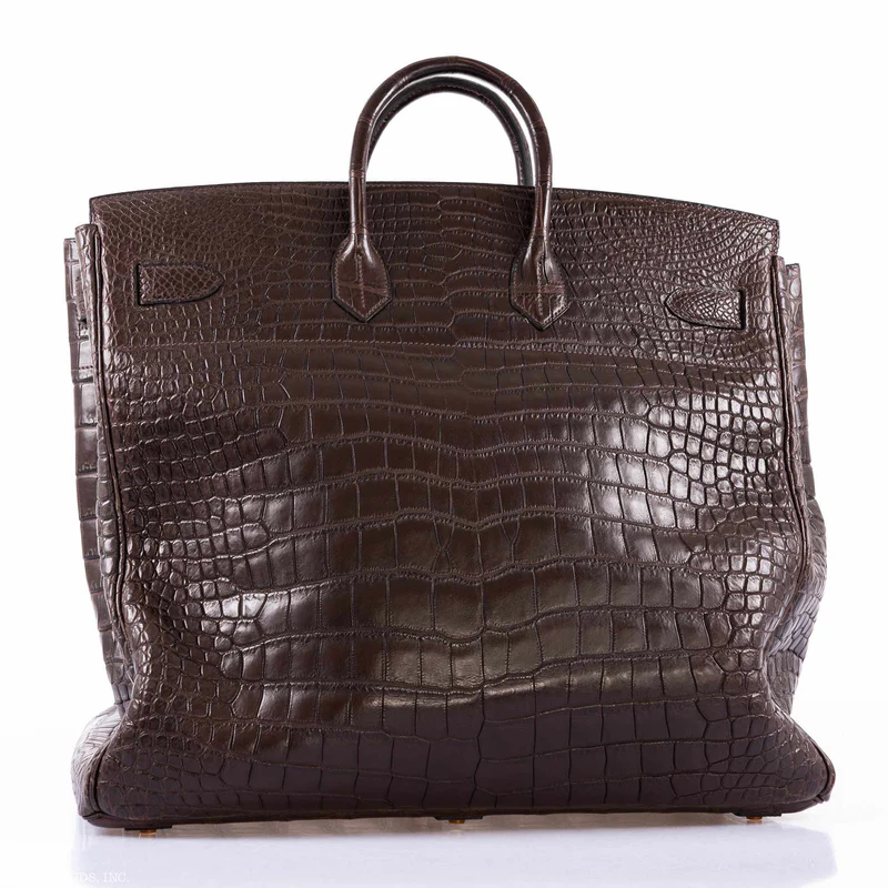 Hermès Birkin 50 HAC Ebene Porosus Crocodile Bronze Hardware 4 Hermès Birkin 50 HAC Ebene Porosus Crocodile Bronze Hardware - Image 4