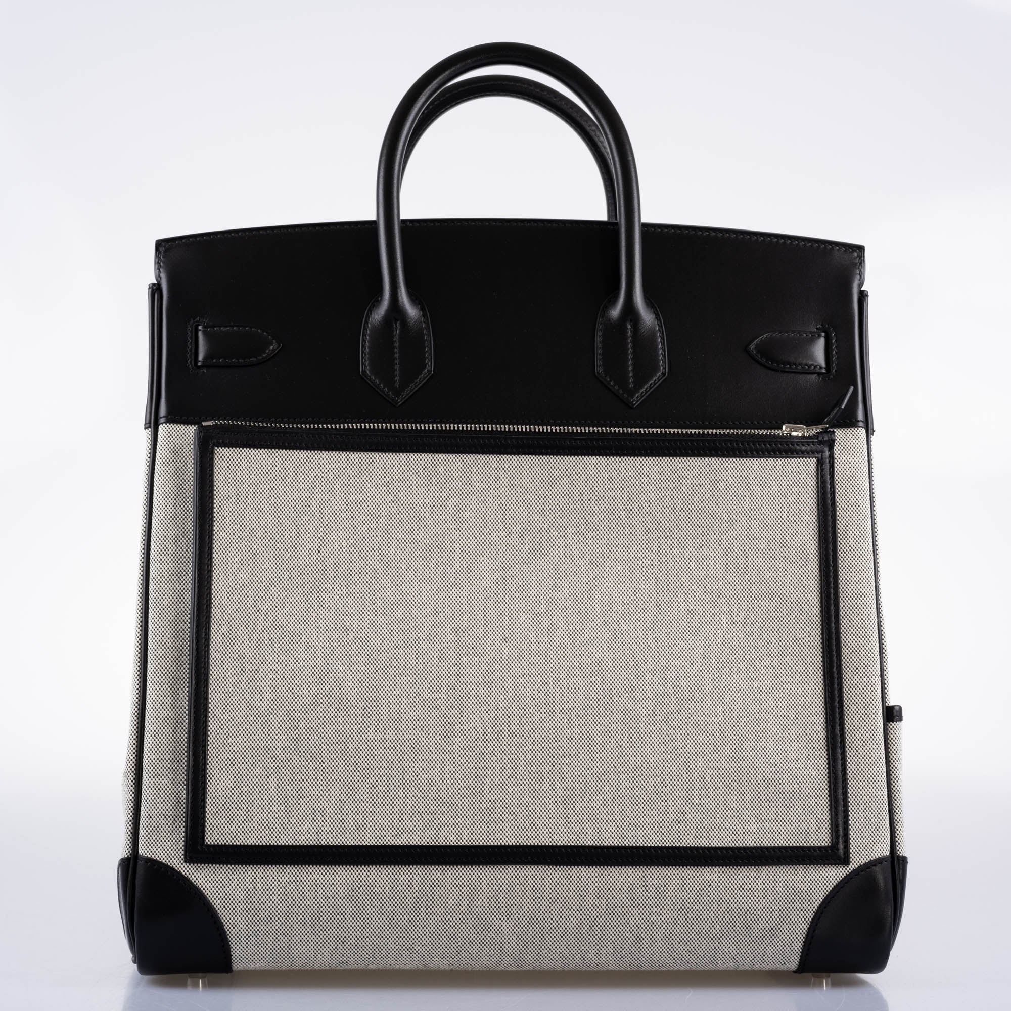 Hermès Cargo HAC Birkin 40 Black Box and Toile Palladium Hardware 5 Hermès Cargo HAC Birkin 40 Black Box and Toile Palladium Hardware - Image 5