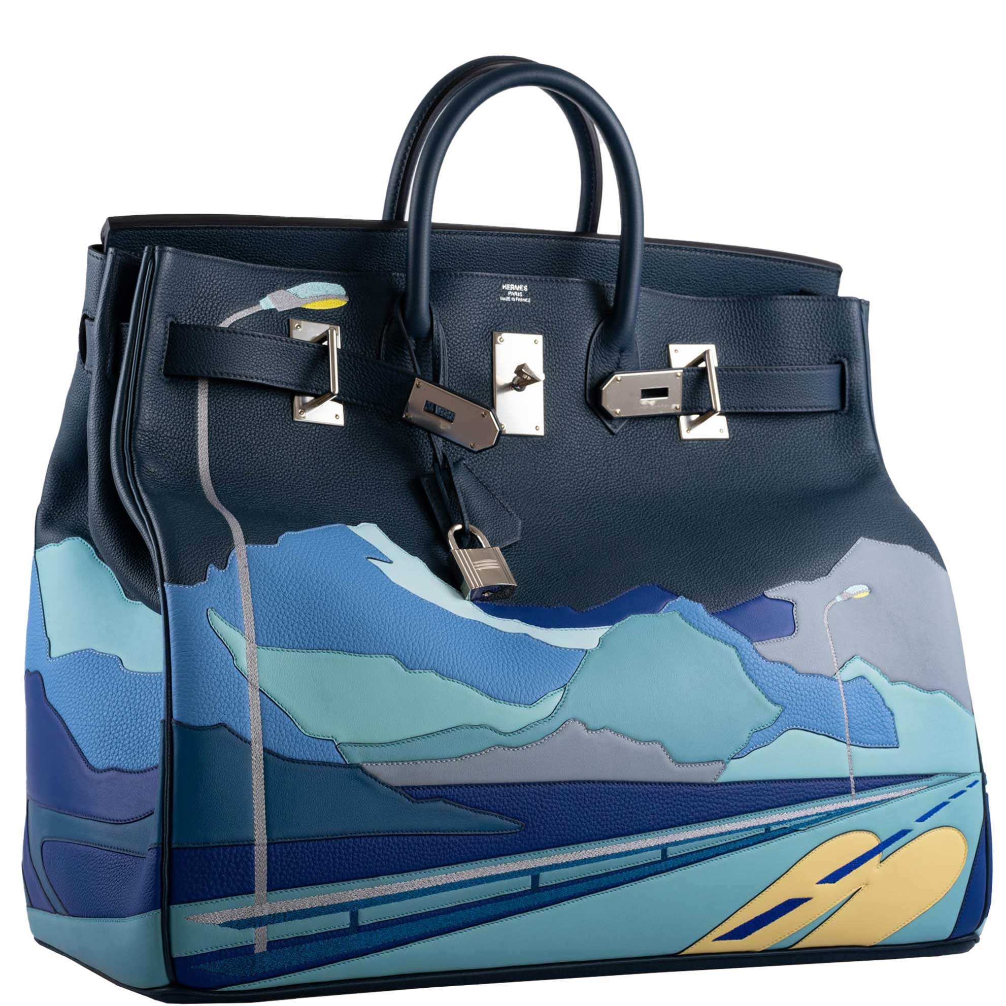 Hermès Endless Road HAC Birkin 50 Multicolor Togo and Swift Leather Palladium Hardware 1 Hermès Endless Road HAC Birkin 50 Multicolor Togo and Swift Leather Palladium Hardware