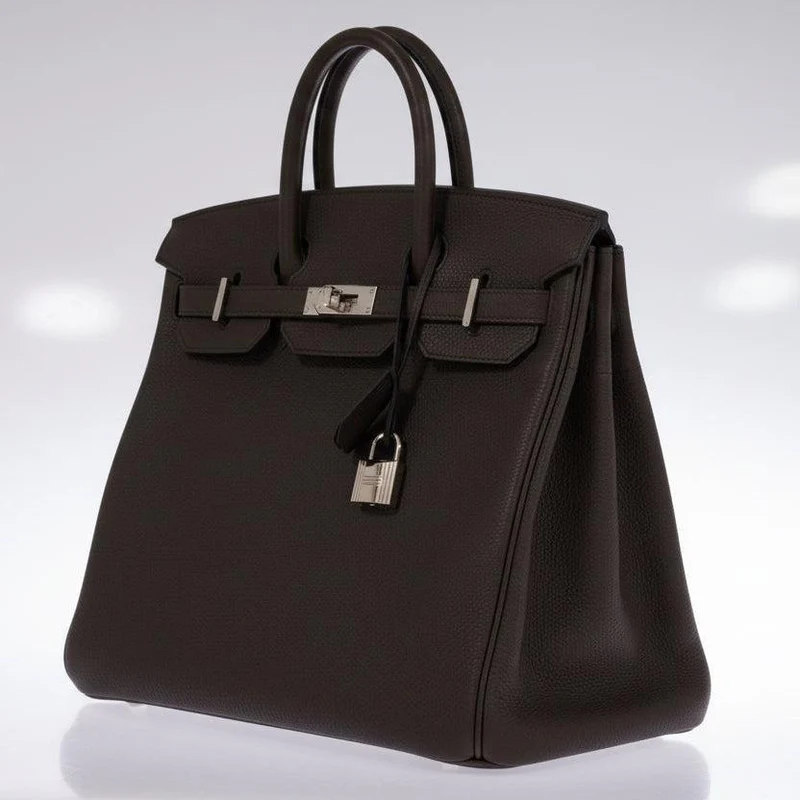 Hermès HAC 40 Dark Bronze Togo Palladium Hardware 4 Hermès HAC 40 Dark Bronze Togo Palladium Hardware - Image 4
