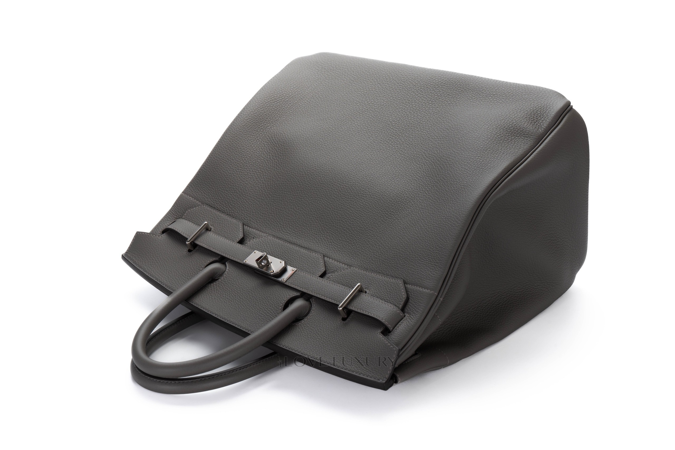 Hermès HAC 40 Gris Meyer Togo Palladium Hardware 6 Hermès HAC 40 Gris Meyer Togo Palladium Hardware - Image 6