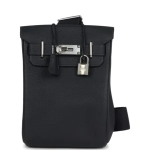 Hermès HAC A Dos PM Backpack Caban Togo Palladium Hardware