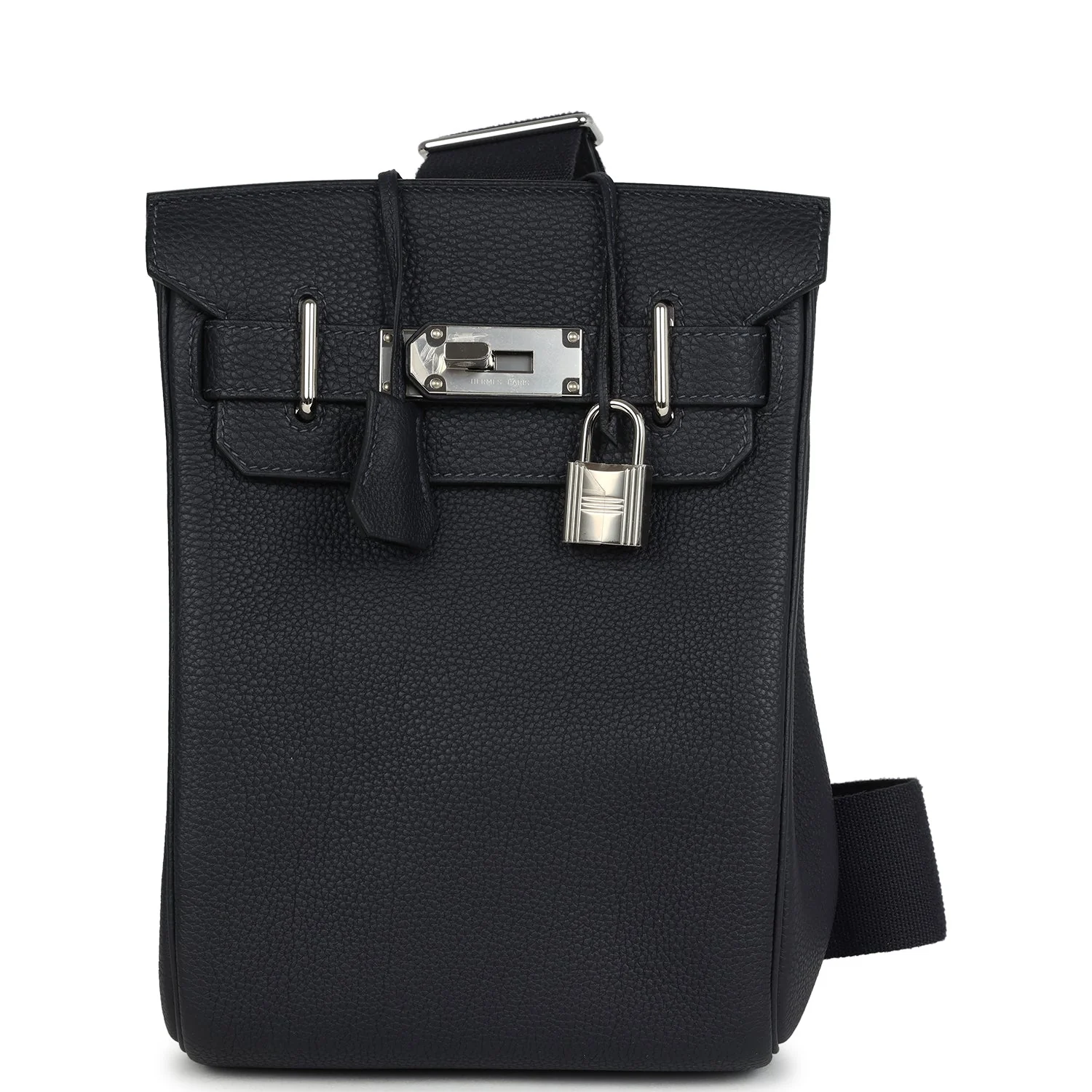 Hermès HAC A Dos PM Backpack Caban Togo Palladium Hardware 1 Hermès HAC A Dos PM Backpack Caban Togo Palladium Hardware