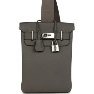 Hermès HAC A Dos PM Backpack Etain Togo Palladium Hardware