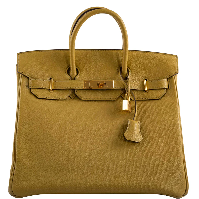 Hermès HAC Birkin 32 Cardamom Chevre with Gold Hardware - 2008, L Square 1 Hermès HAC Birkin 32 Cardamom Chevre with Gold Hardware - 2008, L Square