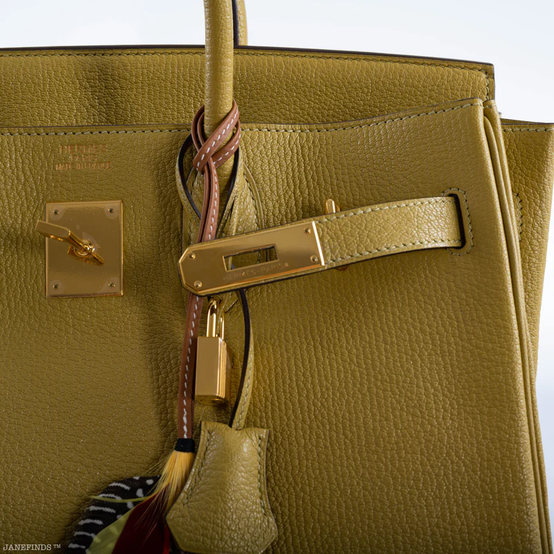 Hermès HAC Birkin 32 Cardamom Chevre with Gold Hardware - 2008, L Square 4 Hermès HAC Birkin 32 Cardamom Chevre with Gold Hardware - 2008, L Square - Image 4