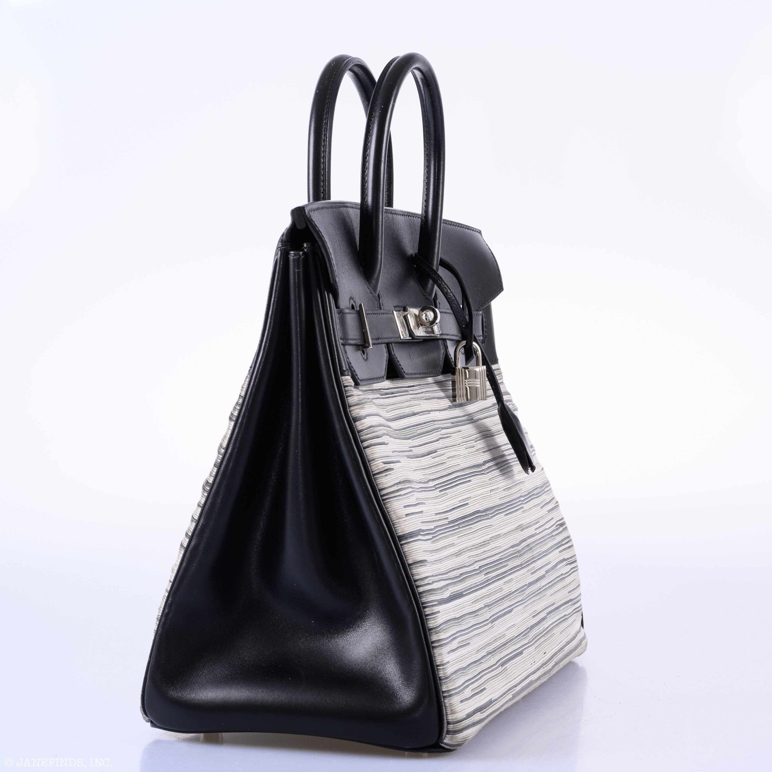 Hermès HAC Birkin 32 Vibrato & Noir Box Calf Palladium Hardware 2 Hermès HAC Birkin 32 Vibrato & Noir Box Calf Palladium Hardware - Image 2