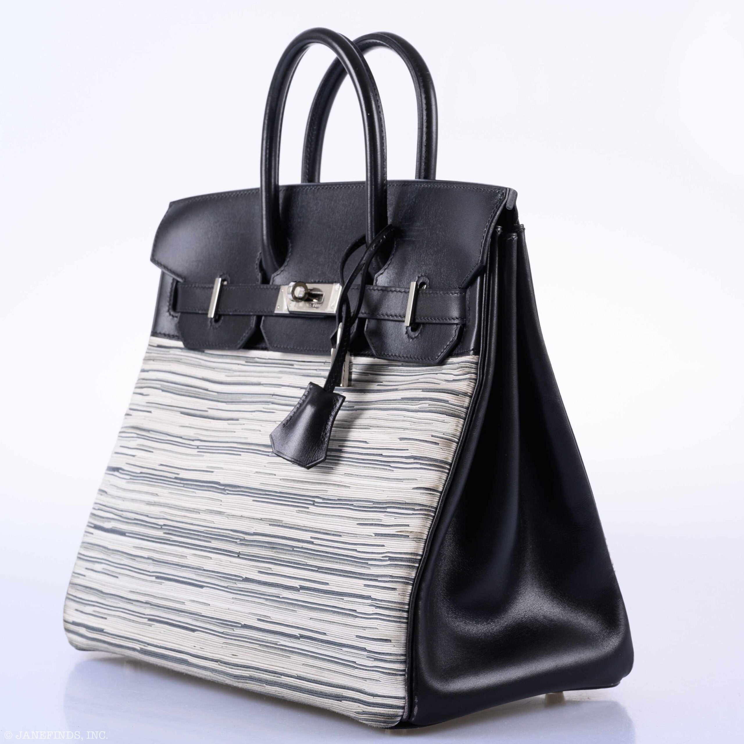 Hermès HAC Birkin 32 Vibrato & Noir Box Calf Palladium Hardware 3 Hermès HAC Birkin 32 Vibrato & Noir Box Calf Palladium Hardware - Image 3