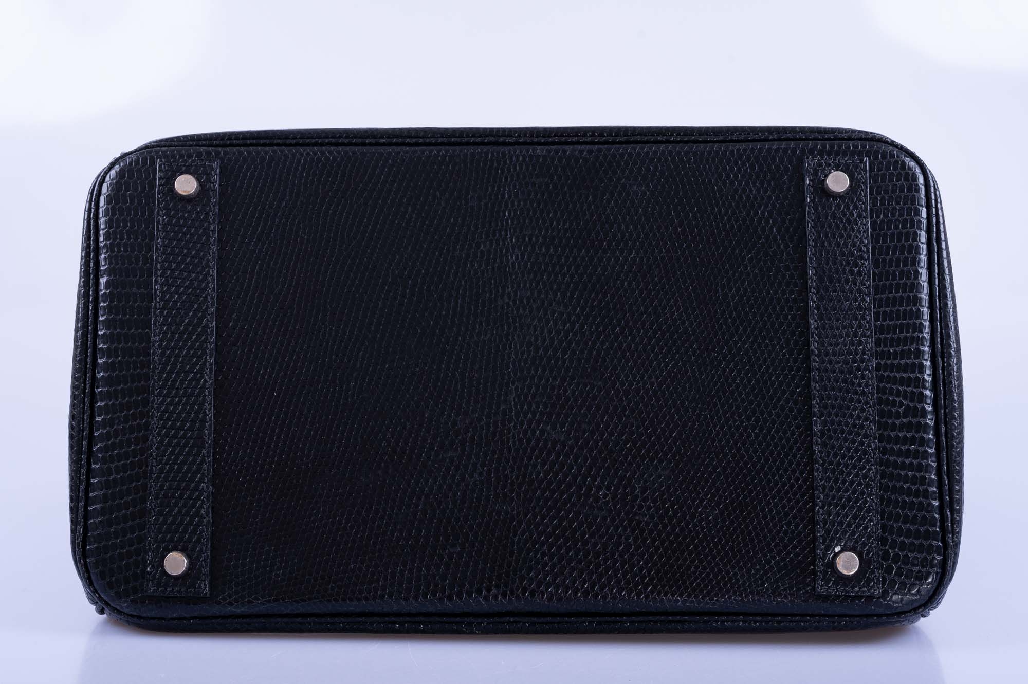 Hermès HAC Birkin 40 Black Shiny Lizard Palladium Hardware 2 Hermès HAC Birkin 40 Black Shiny Lizard Palladium Hardware - Image 2