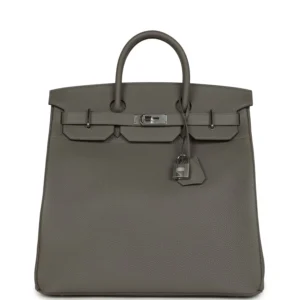Hermès HAC Birkin 40 Gris Meyer Togo Palladium Hardware (2)