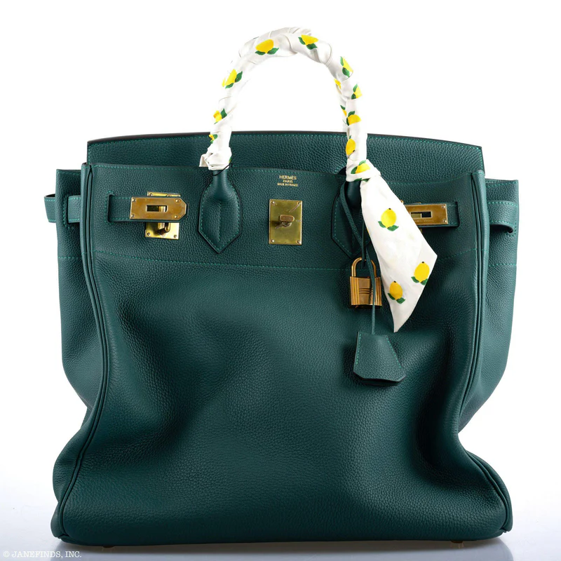 Hermès HAC Birkin 40 Malachite Togo with Gold Hardware 3 Hermès HAC Birkin 40 Malachite Togo with Gold Hardware - Image 3
