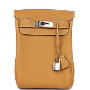 Hermès Hac A Dos PM Naturel Sable Togo Palladium Hardware