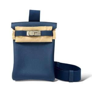 Hermes Hac-a-Dos Blue Tie Togo PHW PM