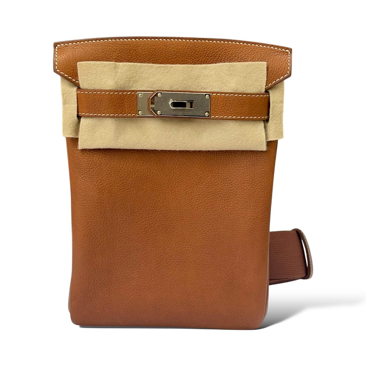Hermes Hac a Dos Fauve Barenia Faubourg Calfskin PM 1 Hermes Hac a Dos Fauve Barenia Faubourg Calfskin PM