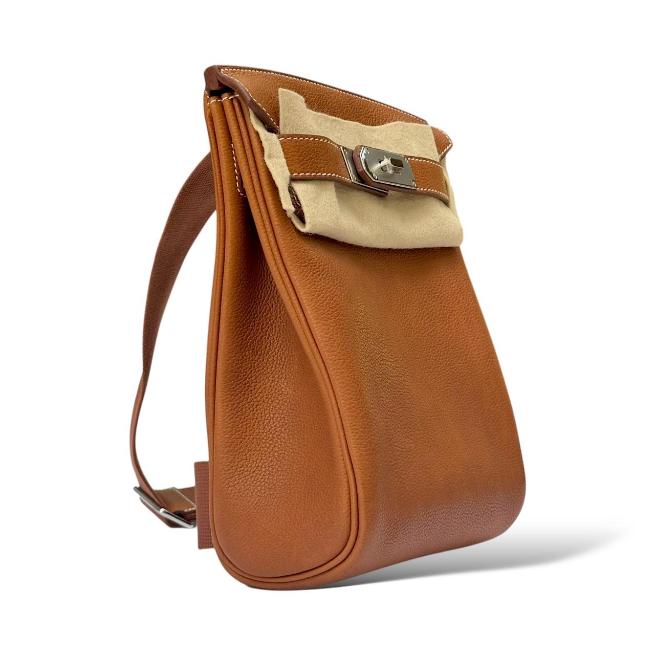 Hermes Hac a Dos Fauve Barenia Faubourg Calfskin PM 2 Hermes Hac a Dos Fauve Barenia Faubourg Calfskin PM - Image 2