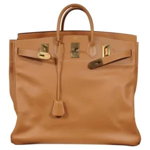 Hermes Haut à Courroies HAC 50 Birkin Courchevel Gold Hardware Tan Duffle (2)