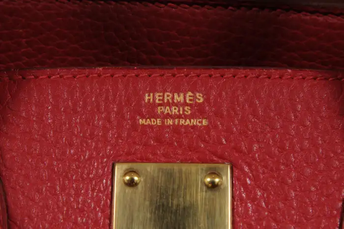 Hermes Haut à Courroies Hac 50 Birkin Red Gold Hardware Travel Bag 3 Hermes Haut à Courroies Hac 50 Birkin Red Gold Hardware Travel Bag - Image 3