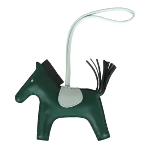 Hermès Rodeo Bag Charm MM Vert MoyenArdoiseVert Peppermint Milo Lambskin (2)