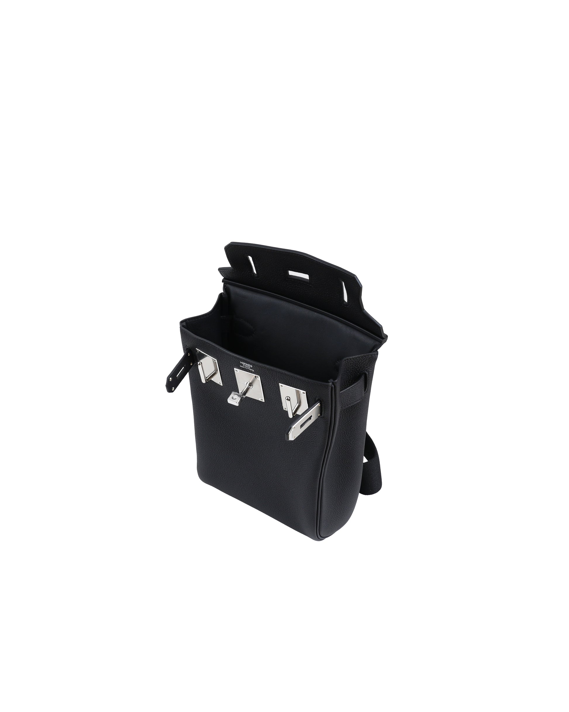 Hac a Dos PM Backpack Black in Togo Leather with Palladium Hardware 3 Hac a Dos PM Backpack Black in Togo Leather with Palladium Hardware - Image 3