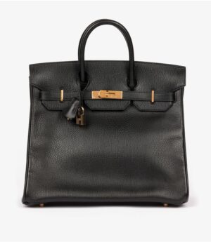Hermès Black Ardennes Leather Birkin HAC 32cm Retourne