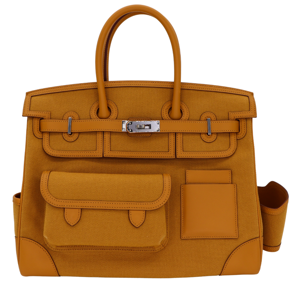 Hermès 35cm Birkin Cargo Sesame Canvas/Swift Leather Palladium Hardware 1 Hermès 35cm Birkin Cargo Sesame Canvas/Swift Leather Palladium Hardware