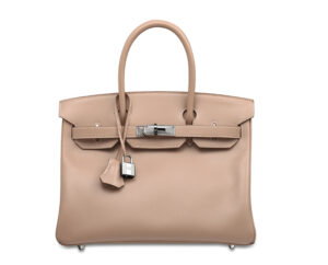 A LIMITED EDITION ARGILE TADELAKT LEATHER BIRKIN 30 BAG WITH GUILLOCHÉ PALLADIUM HARDWARE